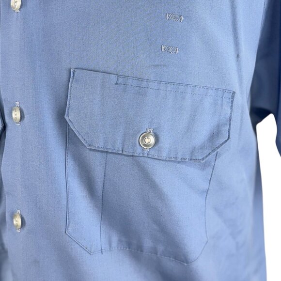 Vintage South Euclid Fire Department 60's Short Sleeve Button Shirt XL Blue - Picture 10 of 10
